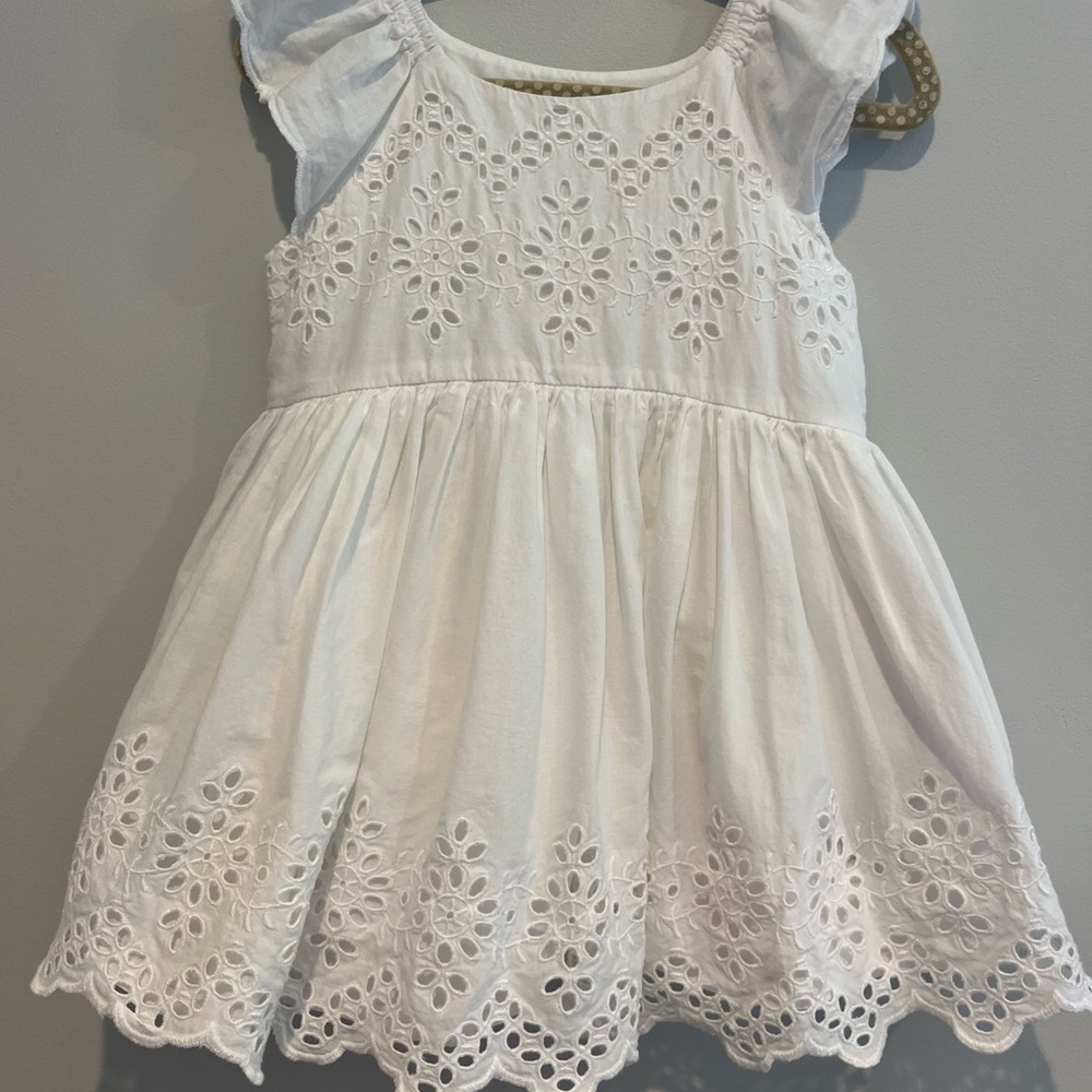GAP White Eyelet Formal Kids Dress
